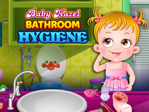 Baby Hazel bathroom hygiene