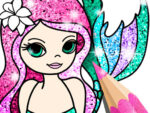 Glitter Mermaid Coloring Book