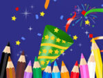 Coloring e-book: Happy New Year